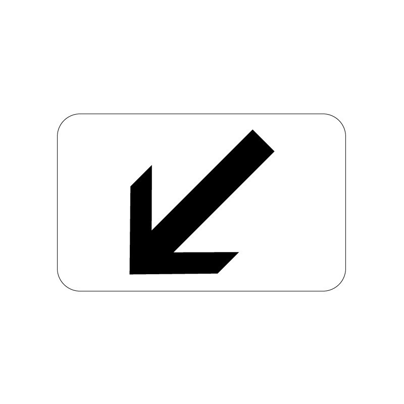 Panonceau M3a2 de signalisation de position ou directionnel, signalisation en PVC, adhésif ou alu Dibond