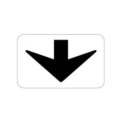 Panonceau M3d de signalisation affectation de voie, signalisation en PVC, adhésif ou alu Dibond