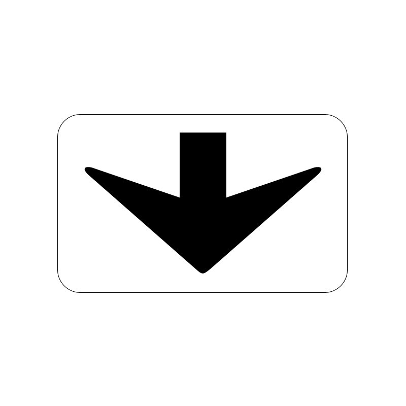 Panonceau M3d de signalisation affectation de voie, signalisation en PVC, adhésif ou alu Dibond