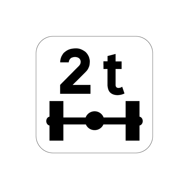 Panonceau M4r de signalisation poids essieu véhicules ou camion, signalisation en PVC, adhésif ou alu Dibond