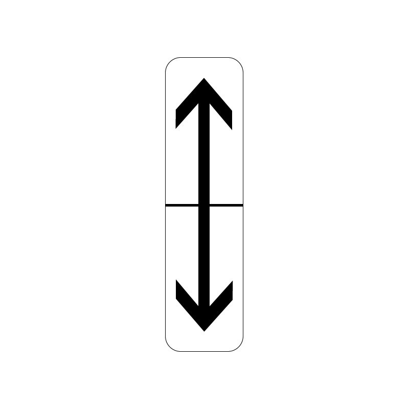 Panonceau M8c étendue verticale, signalisation en PVC, adhésif ou alu Dibond