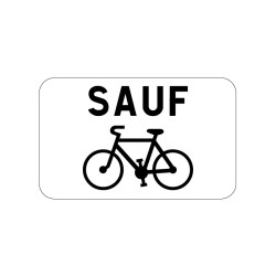 Panonceau M9v2 de signalisation sauf cyclistes (vélos), signalisation en PVC, adhésif ou alu Dibond