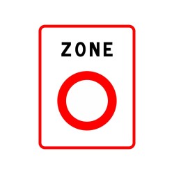 Panneau de signalisation B56 Entrée Zone à Faibles Émissions, signalisation en PVC, adhésif ou alu Dibond