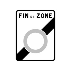 Panneau de signalisation B57 Fin de Zone à Faibles Émissions, signalisation en PVC, adhésif ou alu Dibond