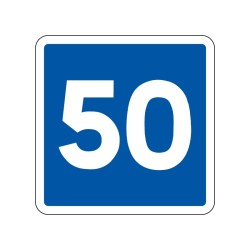 Panneaux C4a d'indication de vitesse conseillée signalisation en PVC, adhésif ou alu Dibond