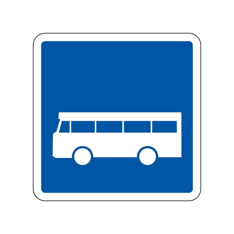 Panneaux C6 d'indication de arrêt d'autobus signalisation en PVC, adhésif ou alu Dibond
