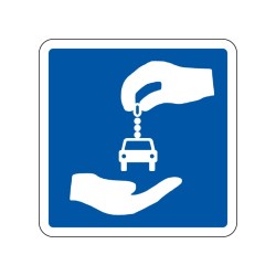 Panneaux C9 d'indication d'emplacement de station d'autopartage signalisation en PVC, adhésif ou alu Dibond