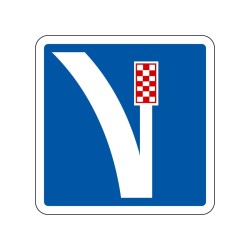 Panneaux C26a voie de détresse à droite signalisation en PVC, adhésif ou alu Dibond