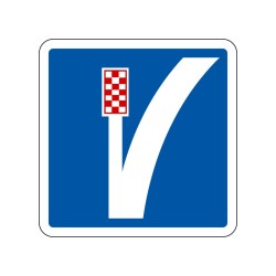 Panneaux C26b voie de détresse à gauche signalisation en PVC, adhésif ou alu Dibond