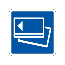 Panneaux C64b paiement par carte bancaire signalisation en PVC, adhésif ou alu Dibond