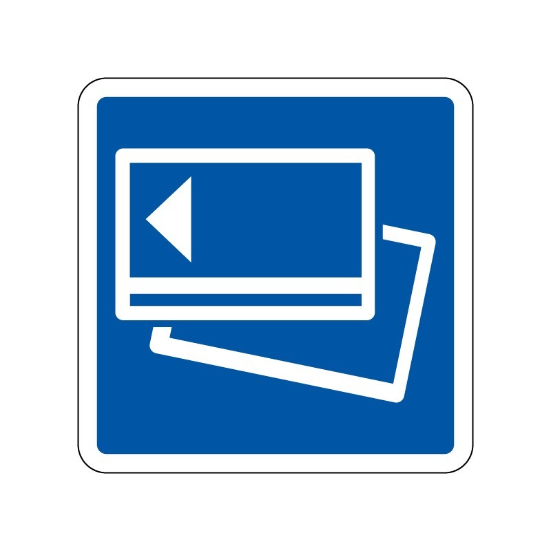 Panneaux C64b paiement par carte bancaire signalisation en PVC, adhésif ou alu Dibond