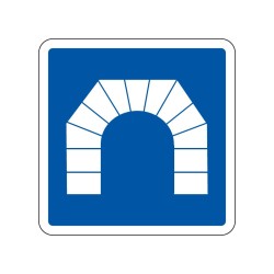 Panneaux C111 entrée de tunnel signalisation en PVC, adhésif ou alu Dibond