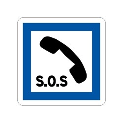 Panneaux Ce2a poste d'appel d'urgence signalisation en PVC, adhésif ou alu Dibond