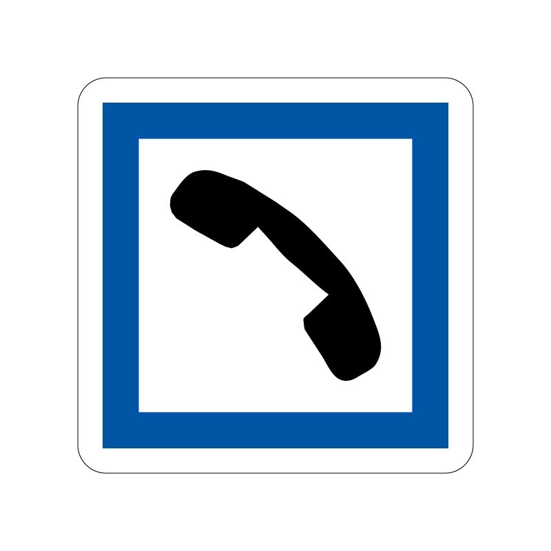 Panneaux Ce2b cabine téléphonique signalisation en PVC, adhésif ou alu Dibond