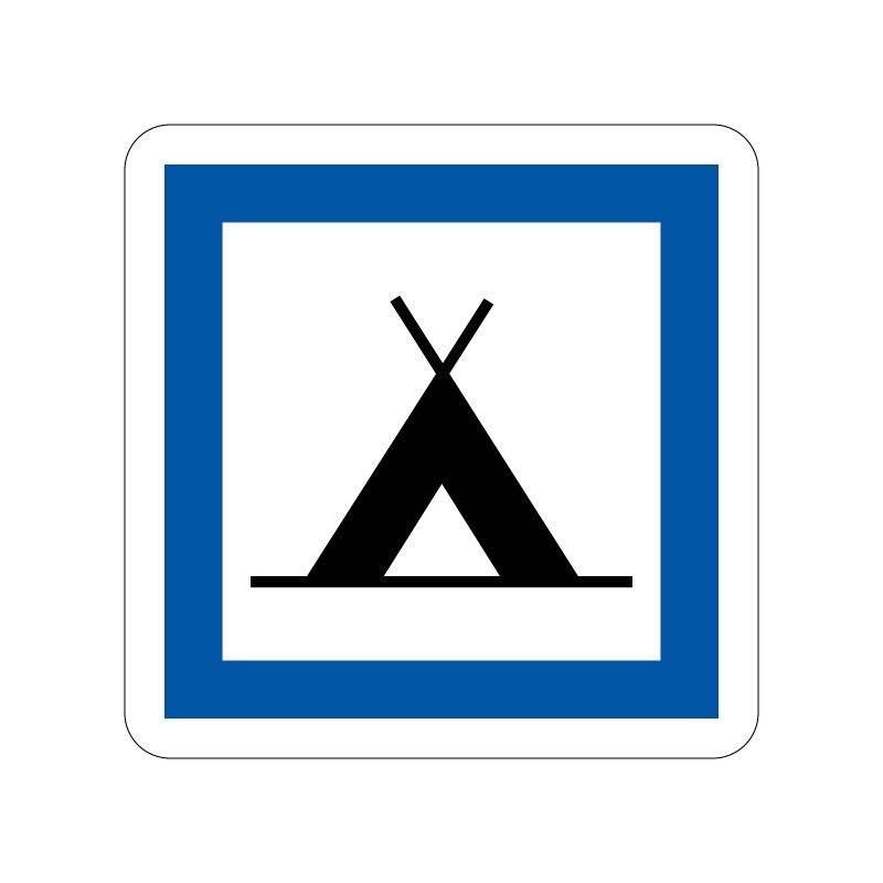 Panneaux CE4a terrain de camping pour tentes signalisation en PVC, adhésif ou alu Dibond