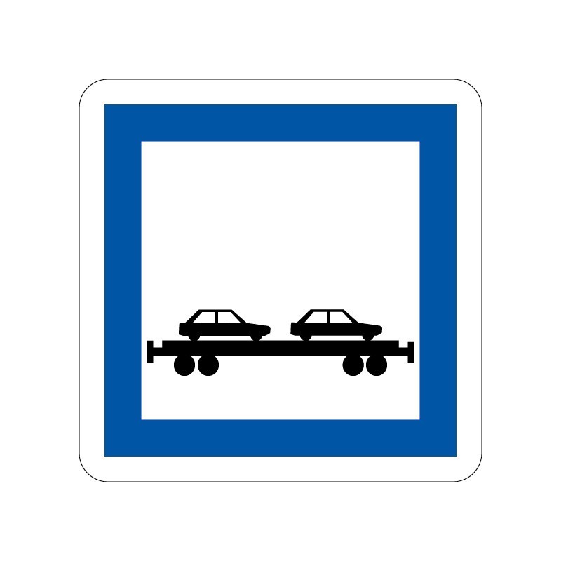 Panneaux CE8 gare trains autos / gare de ferroutage signalisation en PVC, adhésif ou alu Dibond