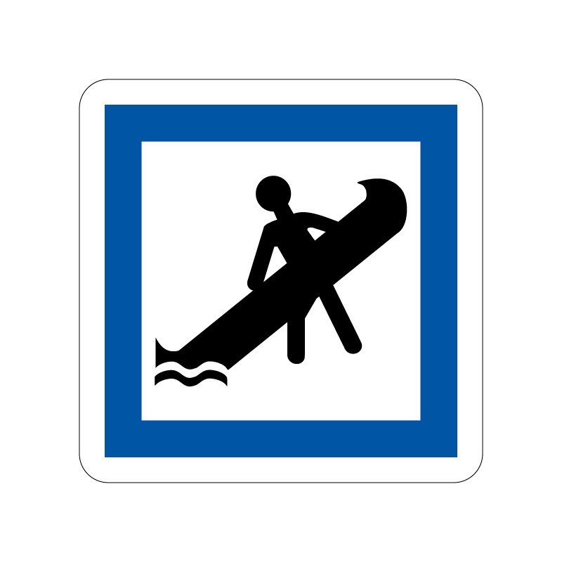 Panneaux CE19 mise à l'eau d'embarcations légères signalisation en PVC, adhésif ou alu Dibond