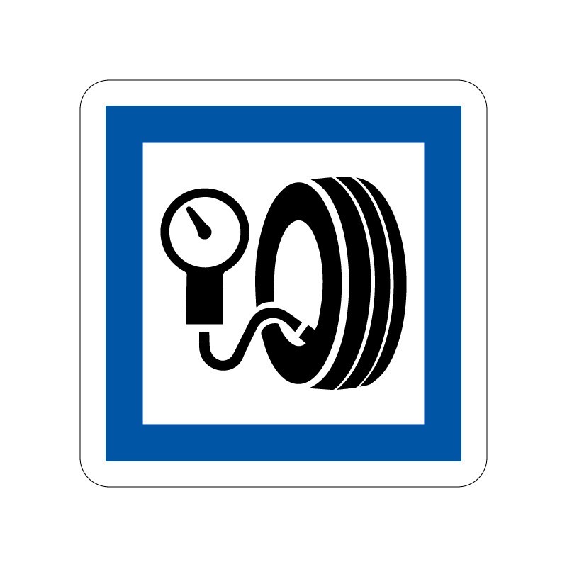 Panneaux CE26 station de gonflage signalisation en PVC, adhésif ou alu Dibond