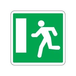 Panneaux CE30b issue de secours vers la gauche signalisation en PVC, adhésif ou alu Dibond