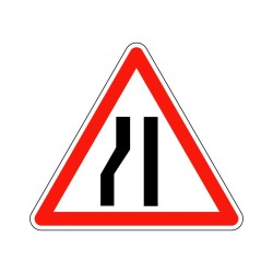 Panneau triangle de priorité AB25 Carrefour à sens giratoire, signalisation en PVC, adhésif ou alu Dibond