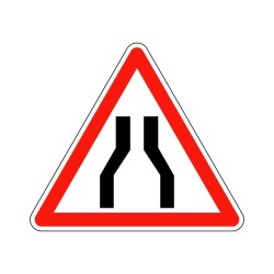 Panneau triangle de priorité AB25 Carrefour à sens giratoire, signalisation en PVC, adhésif ou alu Dibond