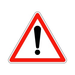 Panneau triangle de priorité AB25 Carrefour à sens giratoire, signalisation en PVC, adhésif ou alu Dibond