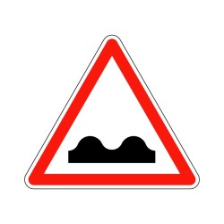 Panneau triangle de priorité AB25 Carrefour à sens giratoire, signalisation en PVC, adhésif ou alu Dibond