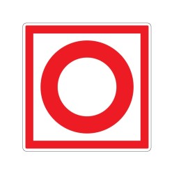 Panneau carré de sécurité symbole point alarme incendie signalisation en PVC, adhésif ou alu Dibond