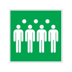 Panneau de secours zone de confinement signalisation en PVC, adhésif ou alu Dibond