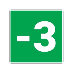 Panneau de secours indiquant le niveau d'étage pour l'évacuation d'urgence signalisation en PVC, adhésif ou alu Dibond