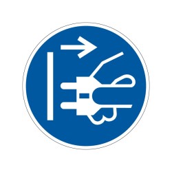 Panneau M006 débrancher la prise d'alimentation du secteur obligatoire en PVC, alu Dibond ou adhésif