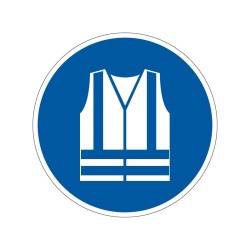 Panneau M015 port du gilet à haute visibilité obligatoire en PVC, alu Dibond ou adhésif