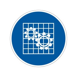 Panneau M027 obligation de vérifier la protection en PVC, alu Dibond ou adhésif