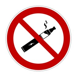 Panneau cigarette électronique interdite en PVC, alu Dibond ou adhésif