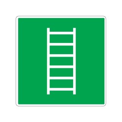 Panneau E059 carré de secours échelle signalisation en PVC, adhésif ou alu Dibond