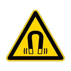 Panneau W006 de signalisation de danger champ magnétique en PVC, alu Dibond ou adhésif
