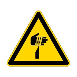 Panneau W022 de signalisation de danger risque de coupure en PVC, alu Dibond ou adhésif