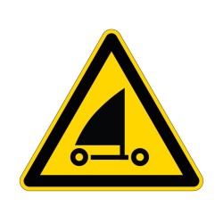 Panneau W059 de signalisation de danger pratique de la voile en PVC, alu Dibond ou adhésif