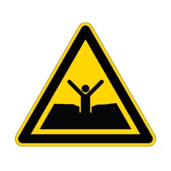 Panneau W061 de signalisation de danger sables mouvants ou vase profonde ou limon en PVC, alu Dibond ou adhésif