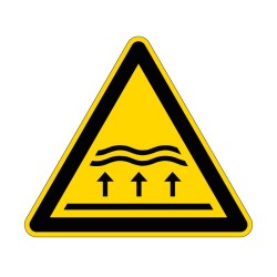 Panneau W077 de signalisation de danger zone inondable en adhésif, pvc ou alu dibond