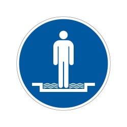 Panneau obligation d'utiliser le pédiluve en PVC, alu Dibond ou adhésif