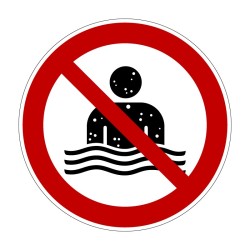 Panneau accès interdit en cas d'infection cutanée en PVC, alu Dibond ou adhésif