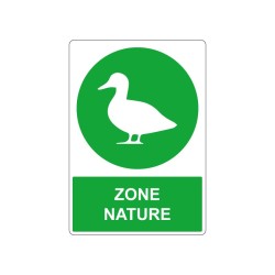 Panneau indiquant une zone de nature canard en PVC, alu Dibond ou adhésif