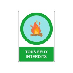 Panneau tous feux interdits en PVC, alu Dibond ou adhésif