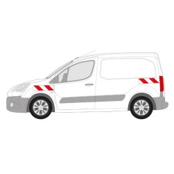 Bandes latérales de balisage côté gauche pour véhicules