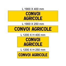 Panneau convoi agricole en PVC, alu Dibond ou adhésif