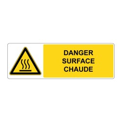 Panneau W017 danger rectangle - Surface chaude en adhésif, pvc ou alu dibond