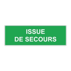 Panneau secours rectangle - Issue de secours en adhésif, pvc ou alu dibond