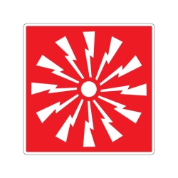 Panneau carré de sécurité indication sirène Incendie signalisation en PVC, adhésif ou alu Dibond