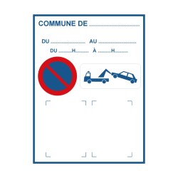 Panneau de chantier rectangle - affichage arrêté municipal